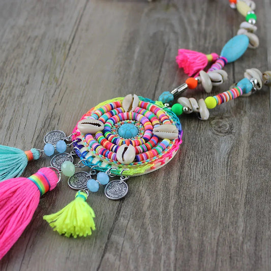 Lange Bunte Hippie Ketten