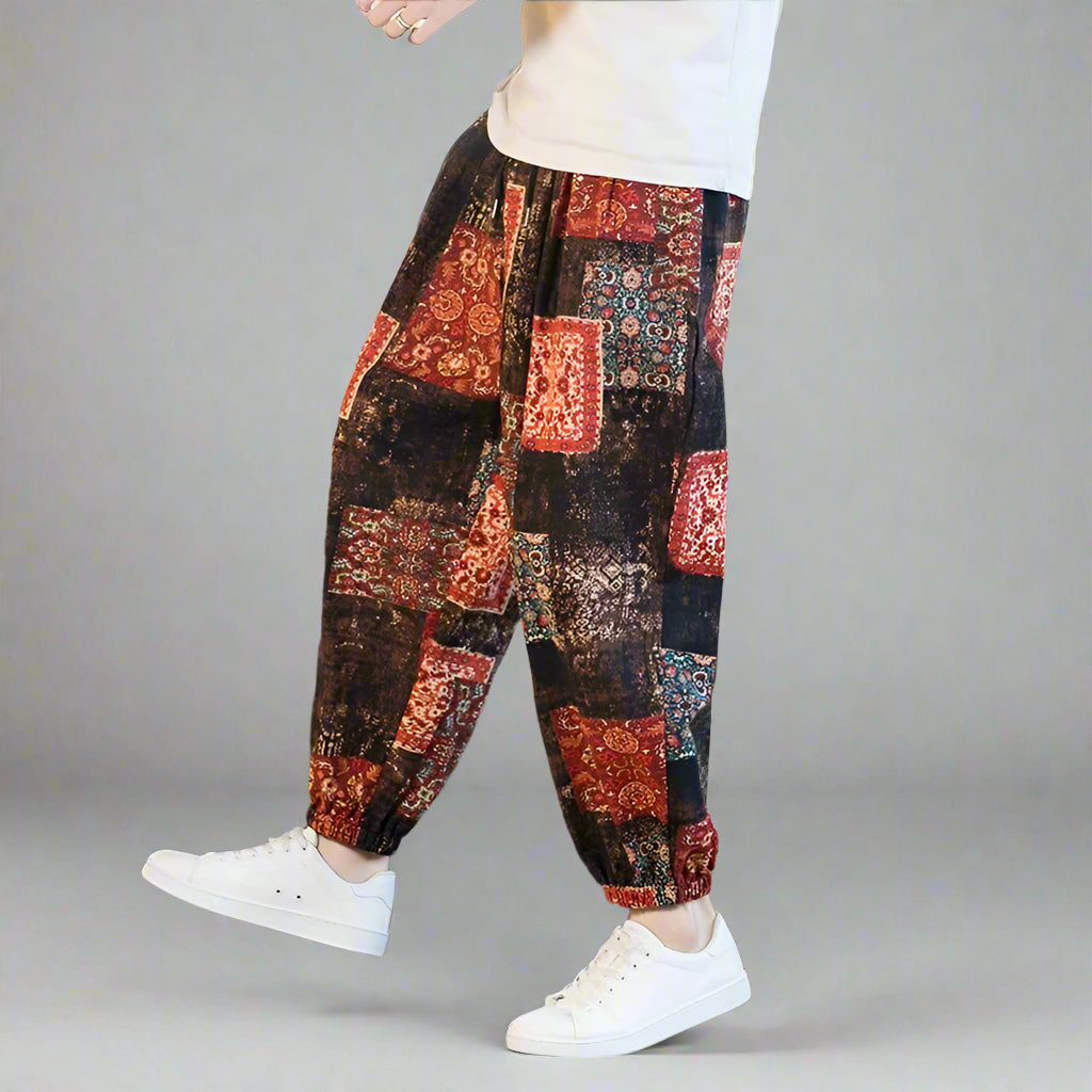 Herren Hippie Hosen Mit Weitem Bein