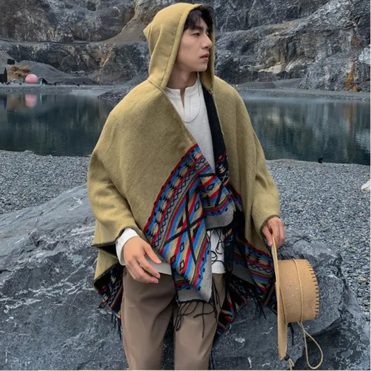 Hippie Poncho Herren