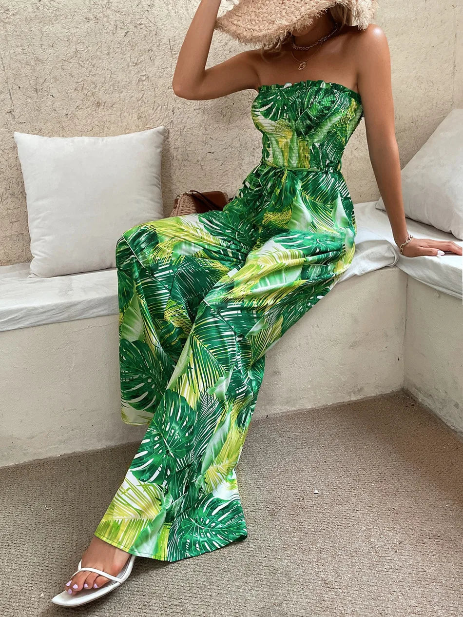 Grüner Hippie Jumpsuit