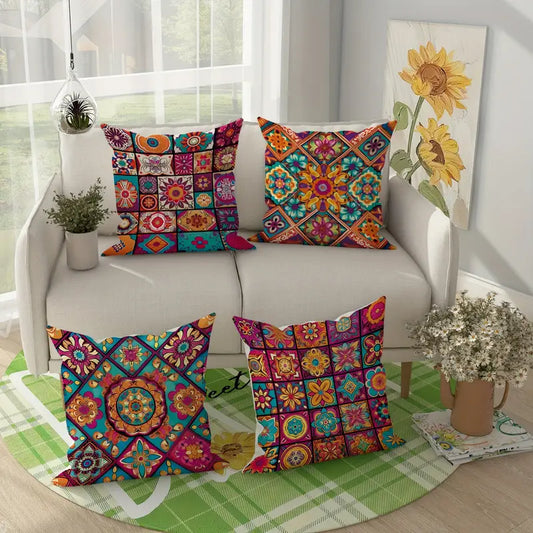 Patchwork Kissen Rund