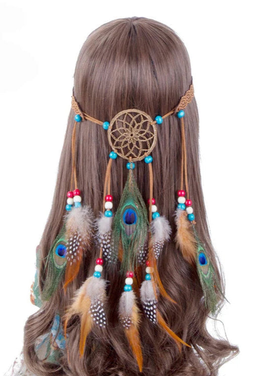 Haarband Braun Hippie