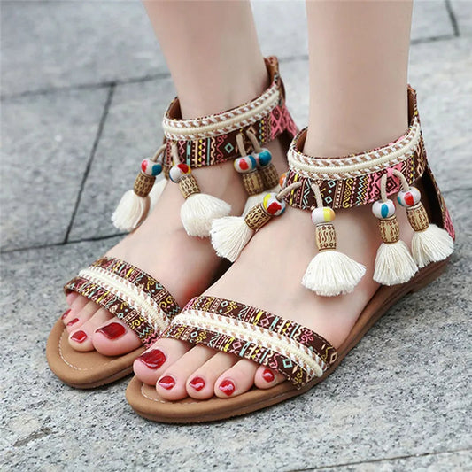 Bunte Hippie Sandale