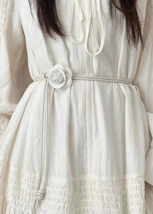 Hippie Gürtel Weiß Blume