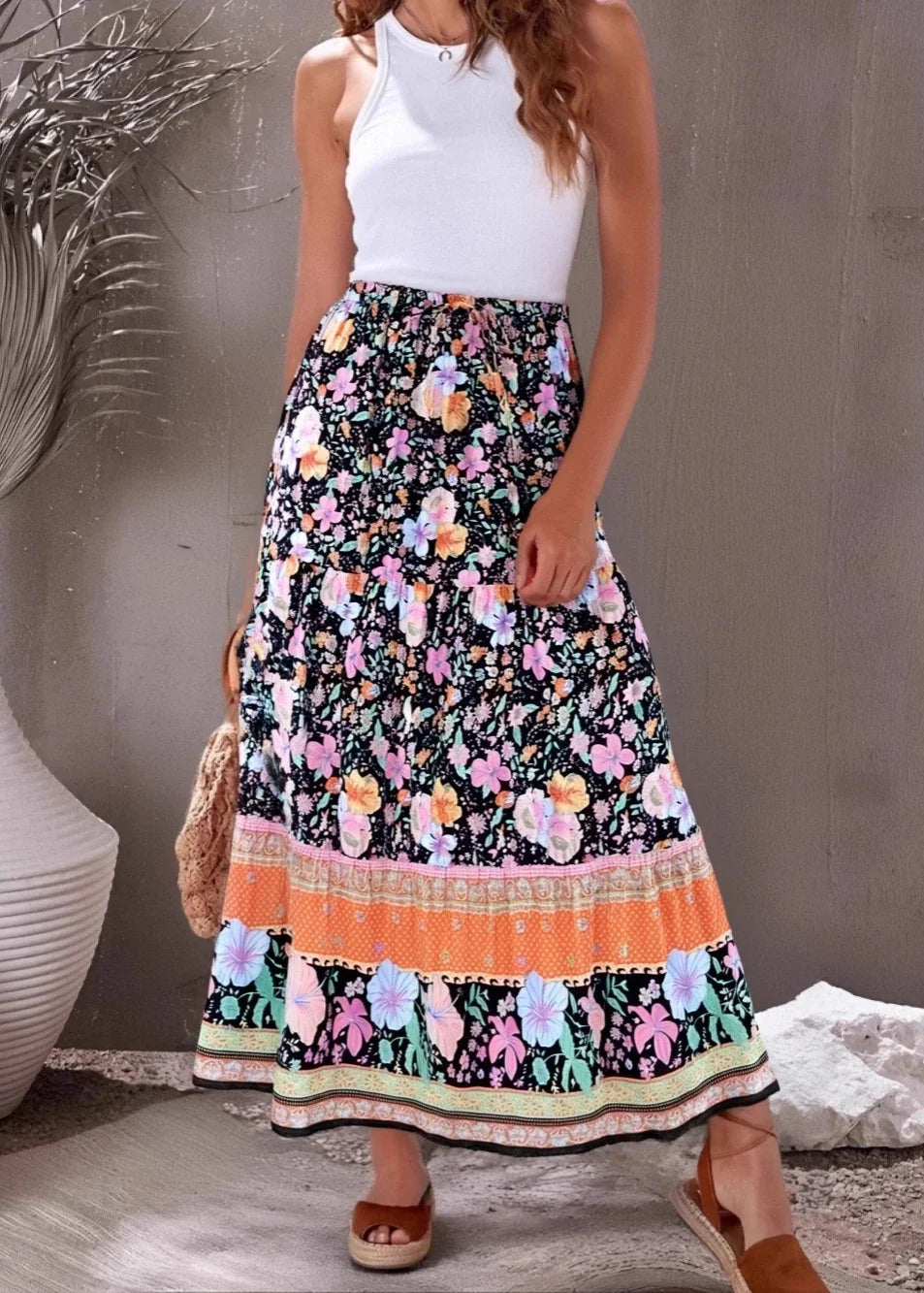 Hippie Rock Lang Schwarz