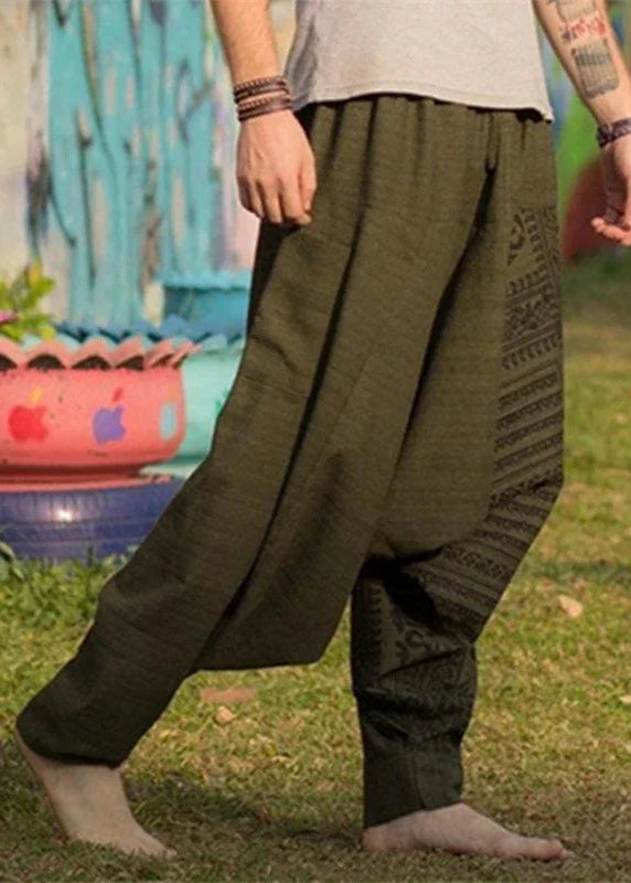 Herren Hippie Kurze Hose Tarnung