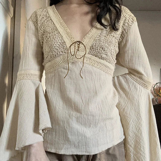 Hippie Oberteil Weiß