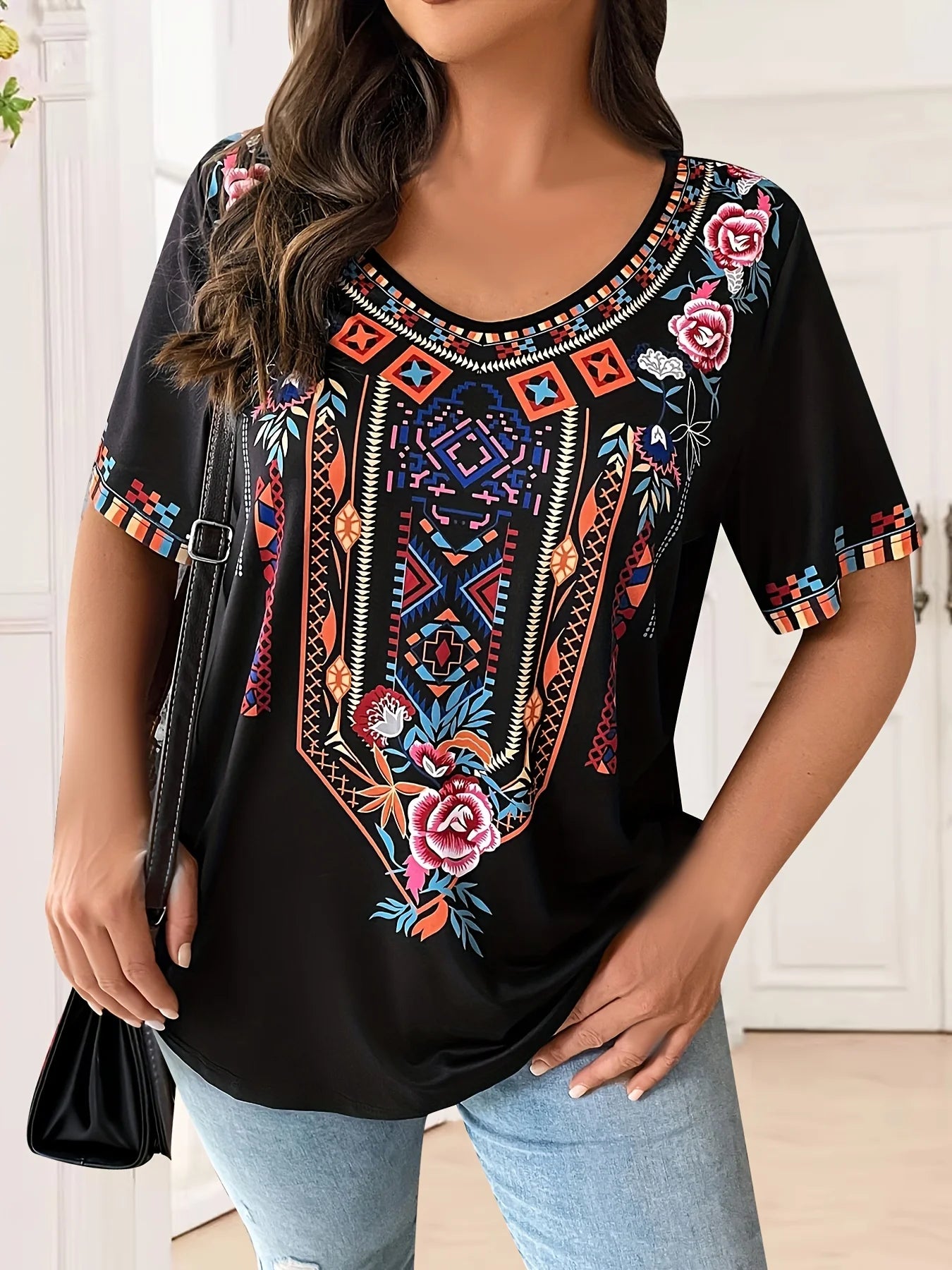 hippie bluse schwarz