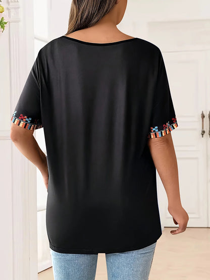 Hippie Bluse Schwarz