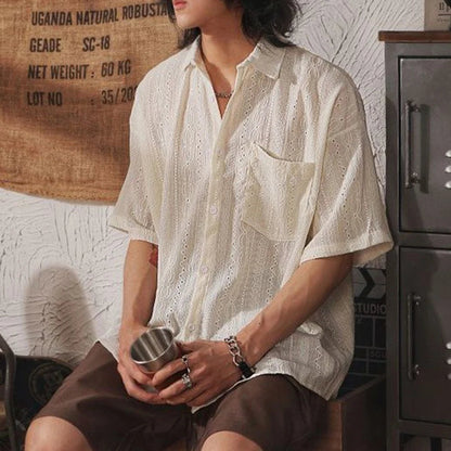 Hippie Hemd Herren Kurzarm