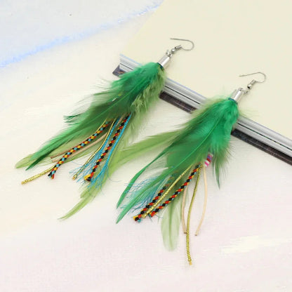 Hippie Ohrringe Federn