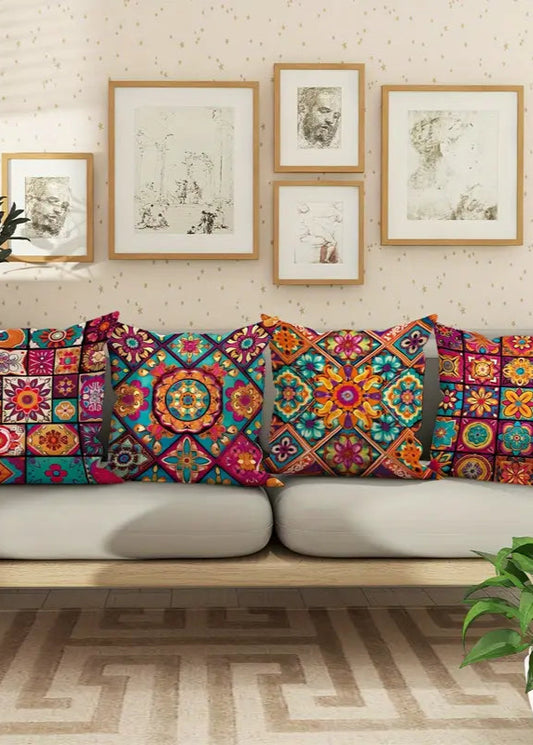 Patchwork Kissen Rund